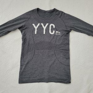 Lululemon YYC Run Grey Long Sleeve Top